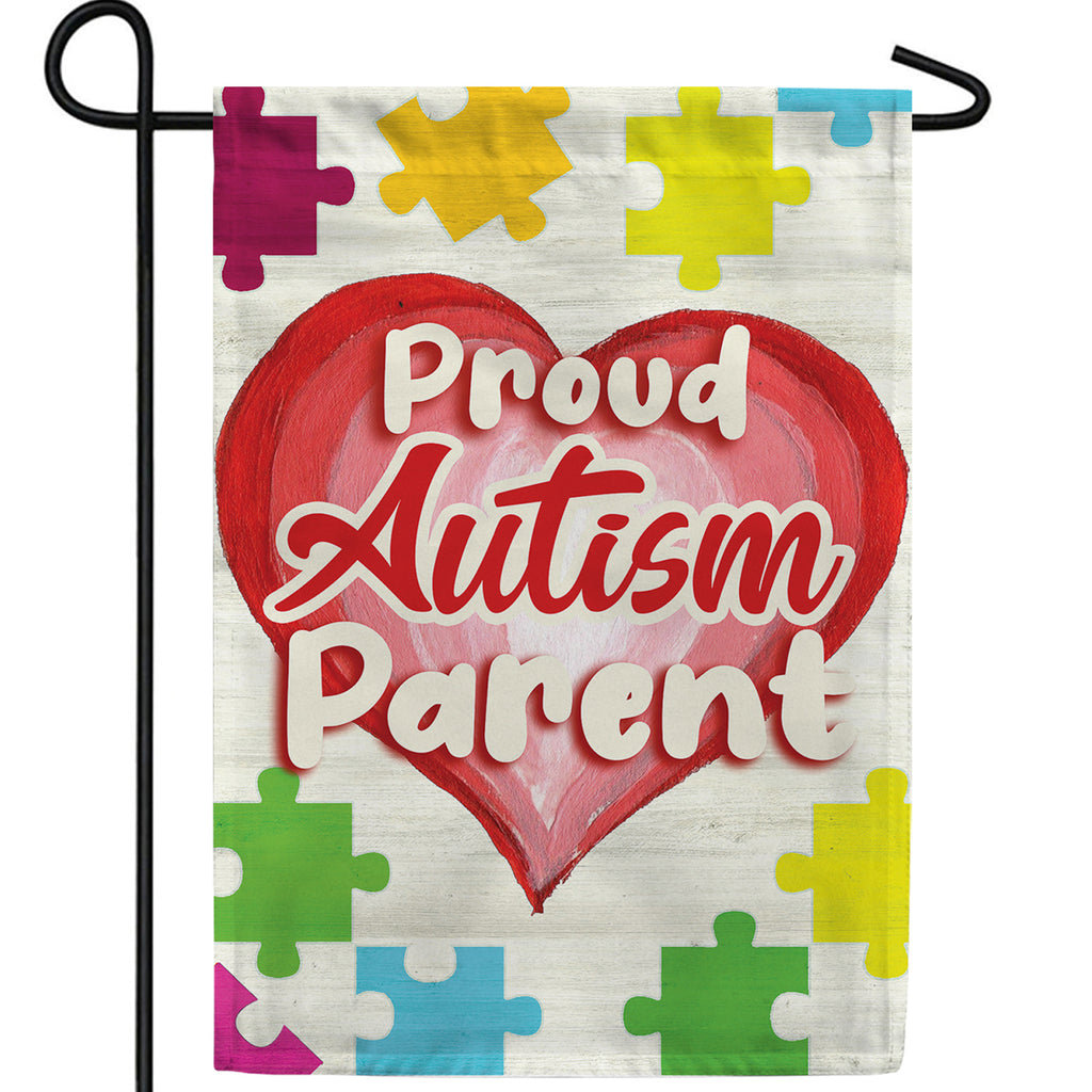 Proud Autism Parent Double Sided Garden Flag