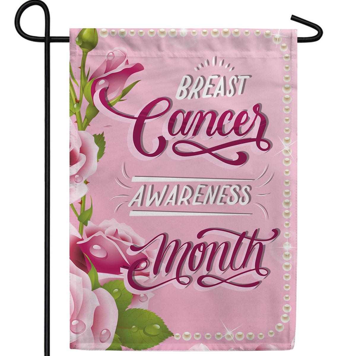 Breast Cancer Awareness Month Double Sided Garden Flag