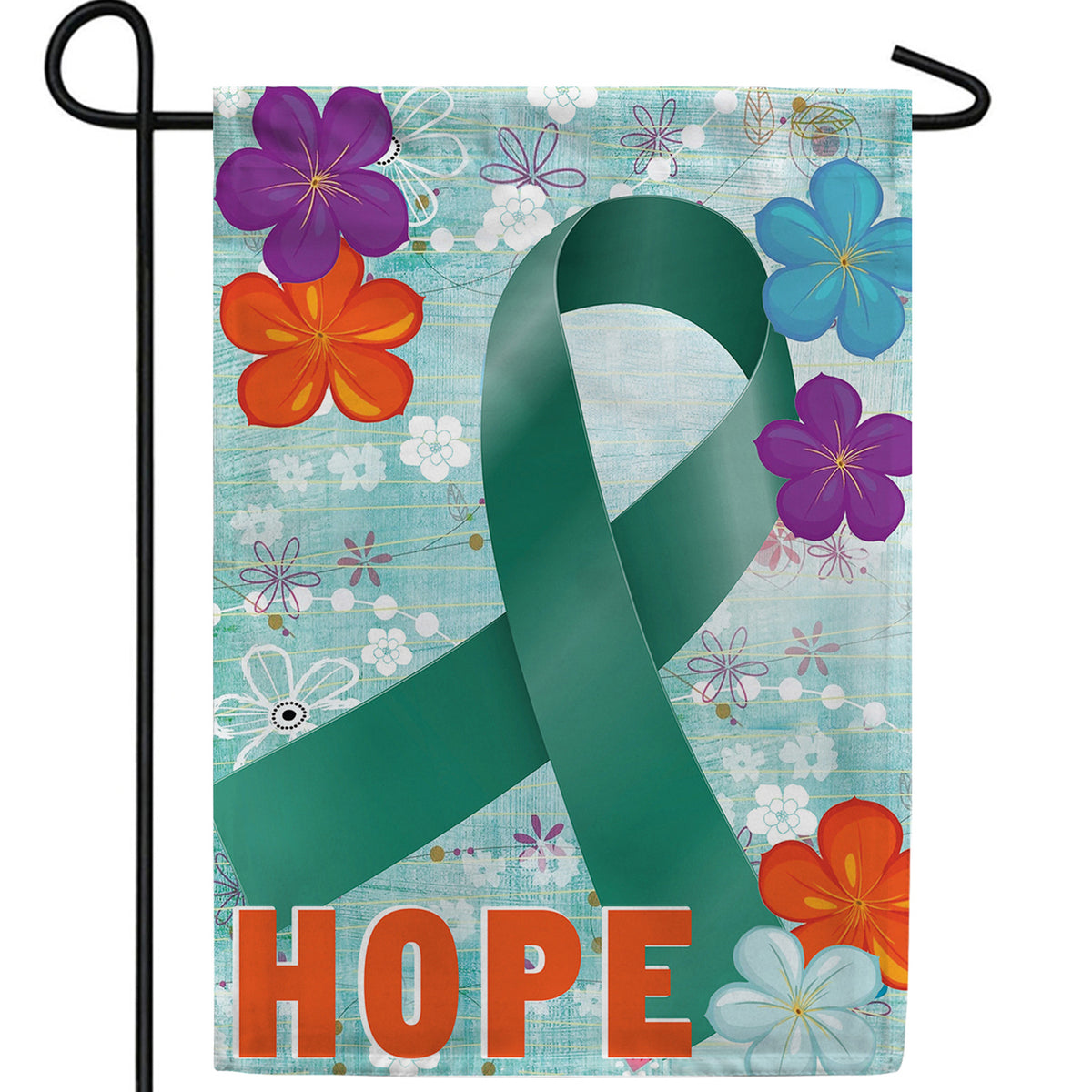 Ovarian Cancer Awareness Double Sided Garden Flag