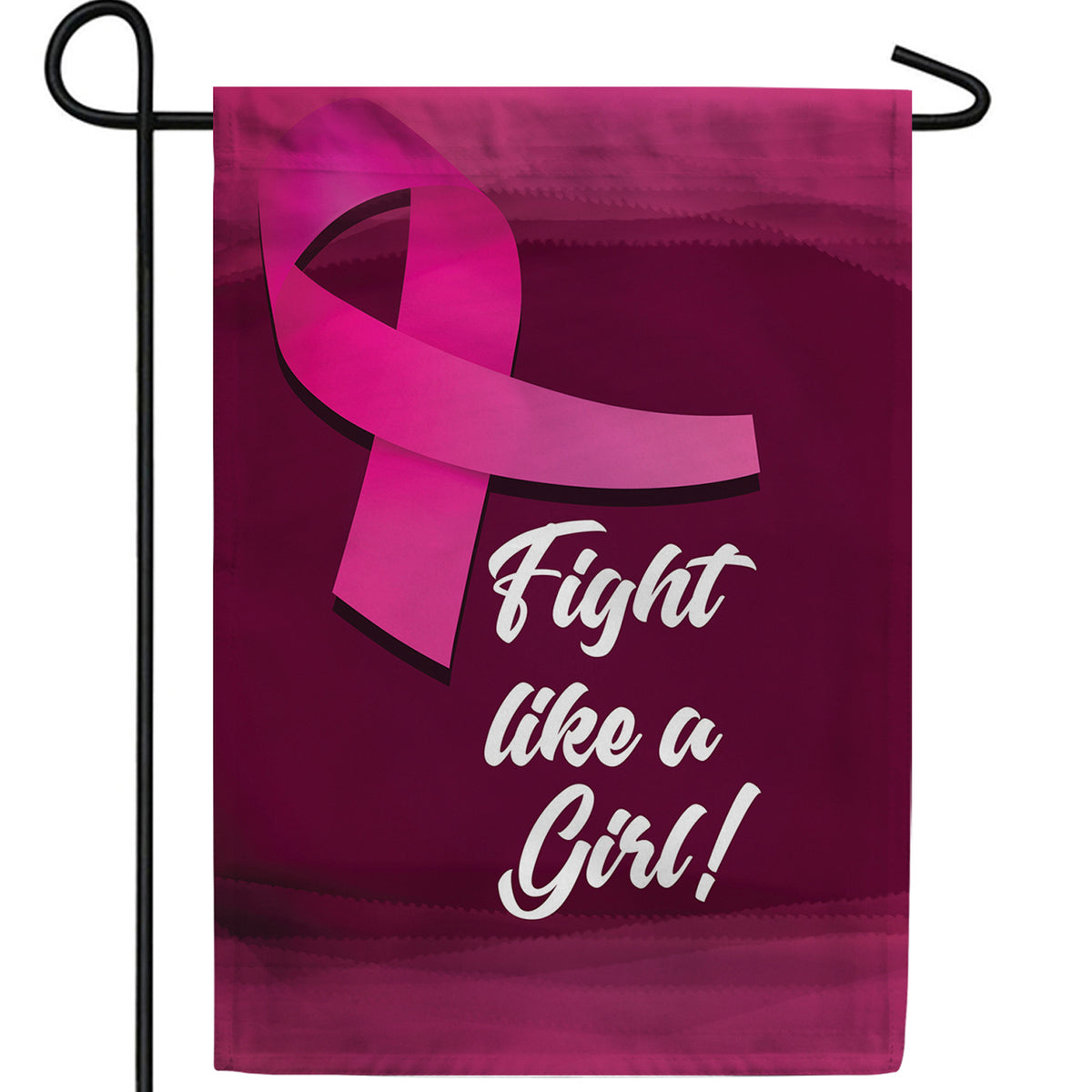 Girl, Fight Breast Cancer! Double Sided Garden Flag
