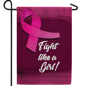 Girl, Fight Breast Cancer! Double Sided Garden Flag
