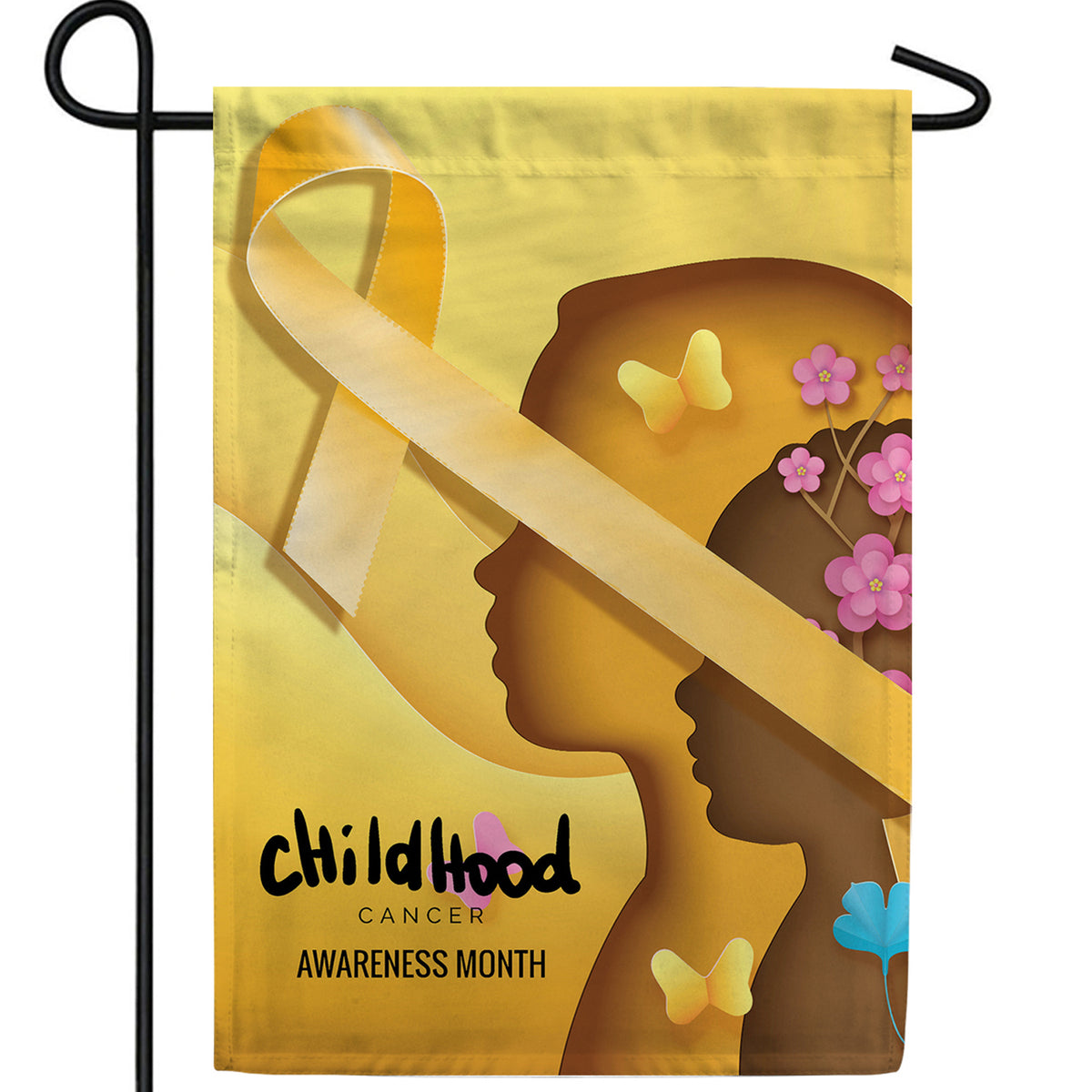 Childhood Cancer Month Double Sided Garden Flag