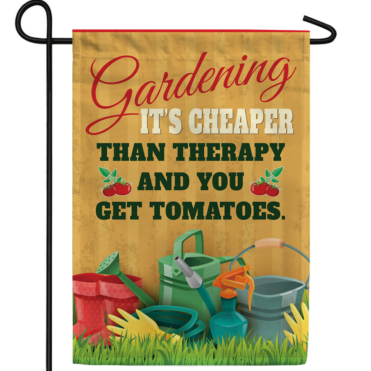 Gardening-Perfect For Mind And Stomach Double Sided Garden Flag
