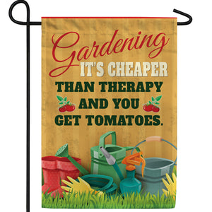Gardening-Perfect For Mind And Stomach Double Sided Garden Flag