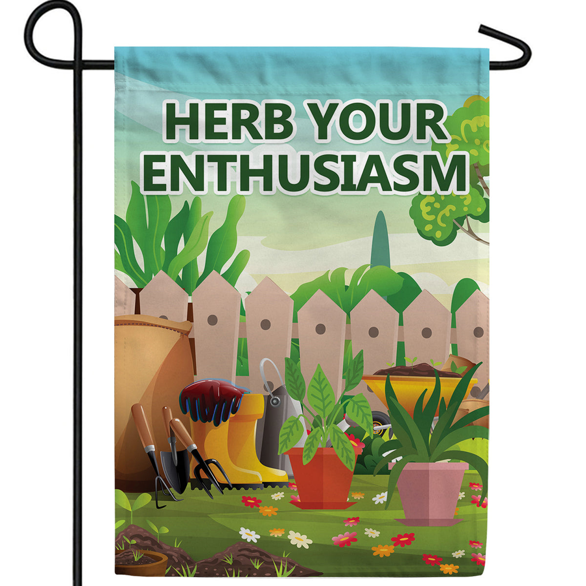 Herb Your Enthusiasm Double Sided Garden Flag