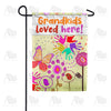 Grandkids Spoiled Here Fingerpaint Double Sided Garden Flag