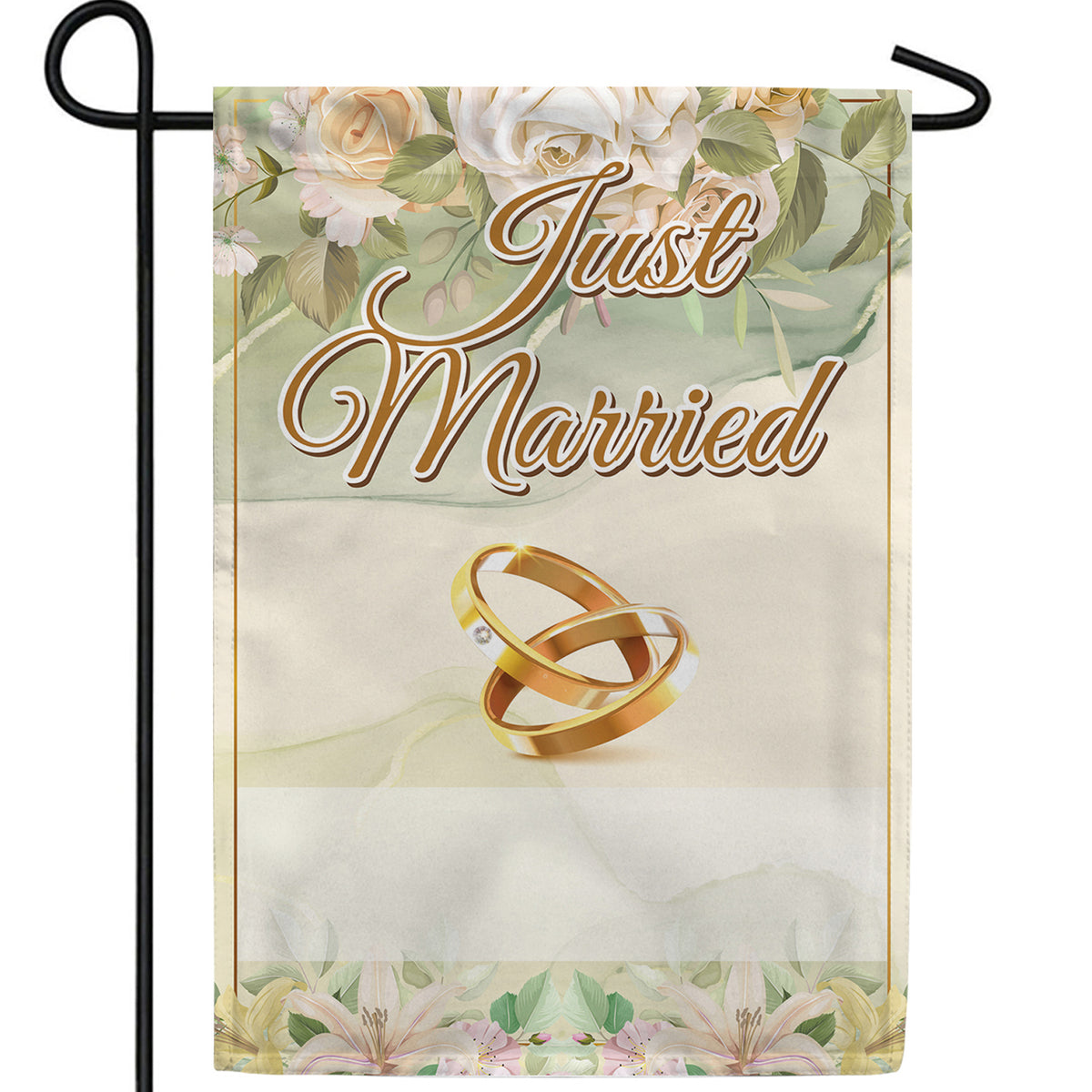 Personalized Intertwined Love Message Garden Flag