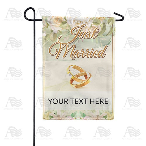 Personalized Intertwined Love Message Garden Flag