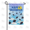 Graduation Cap Toss Double Sided Garden Flag