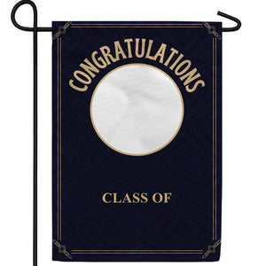 Personalized Congratulations Grad! Photo Garden Flag
