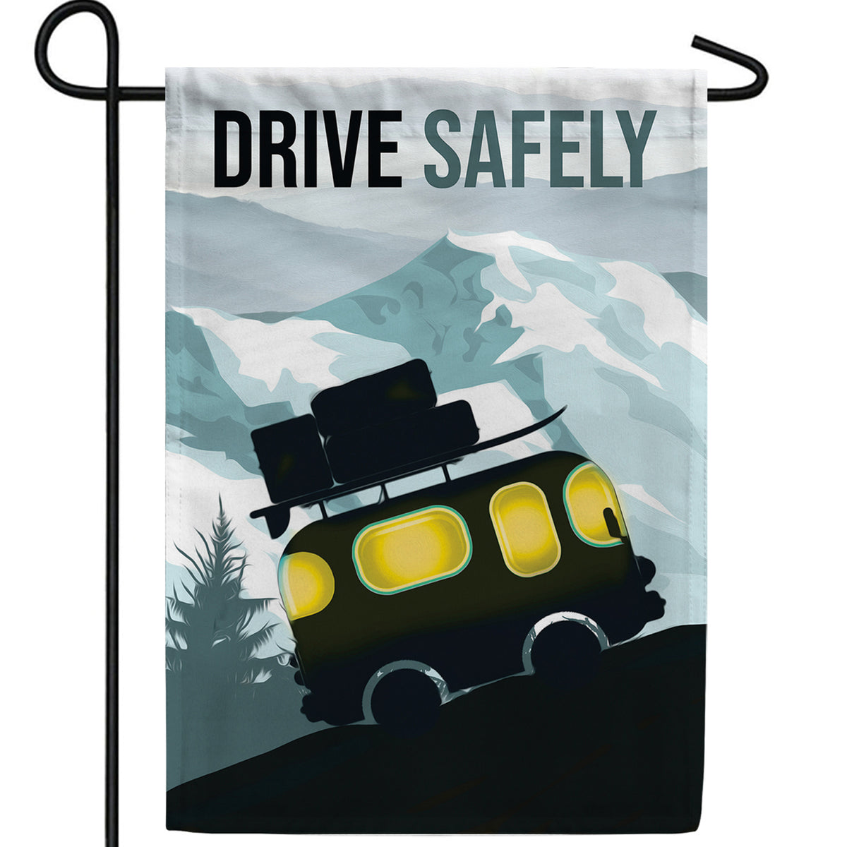 Safe Camping Travels Double Sided Garden Flag