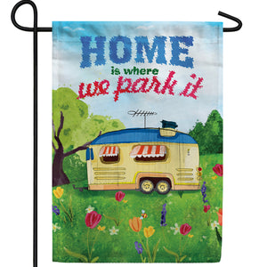 Our Home On Wheels Double Sided Garden Flag