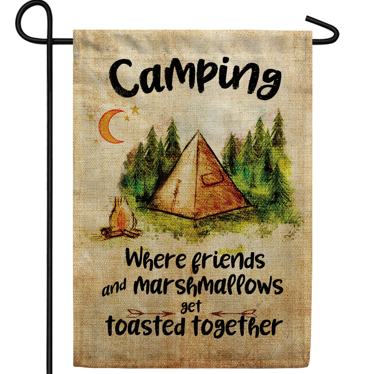 Campfire Toasts Double Sided Garden Flag