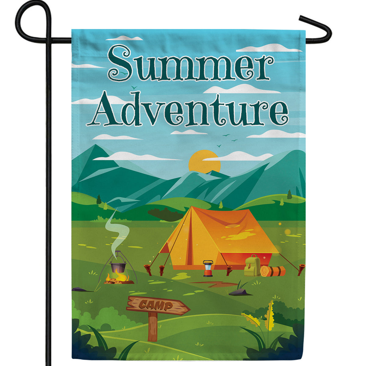 Summer Adventure Double Sided Garden Flag