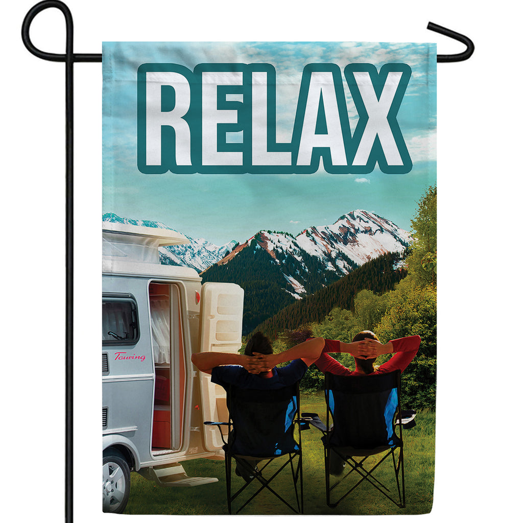 Relax & Enjoy The View Double Sided Garden Flag