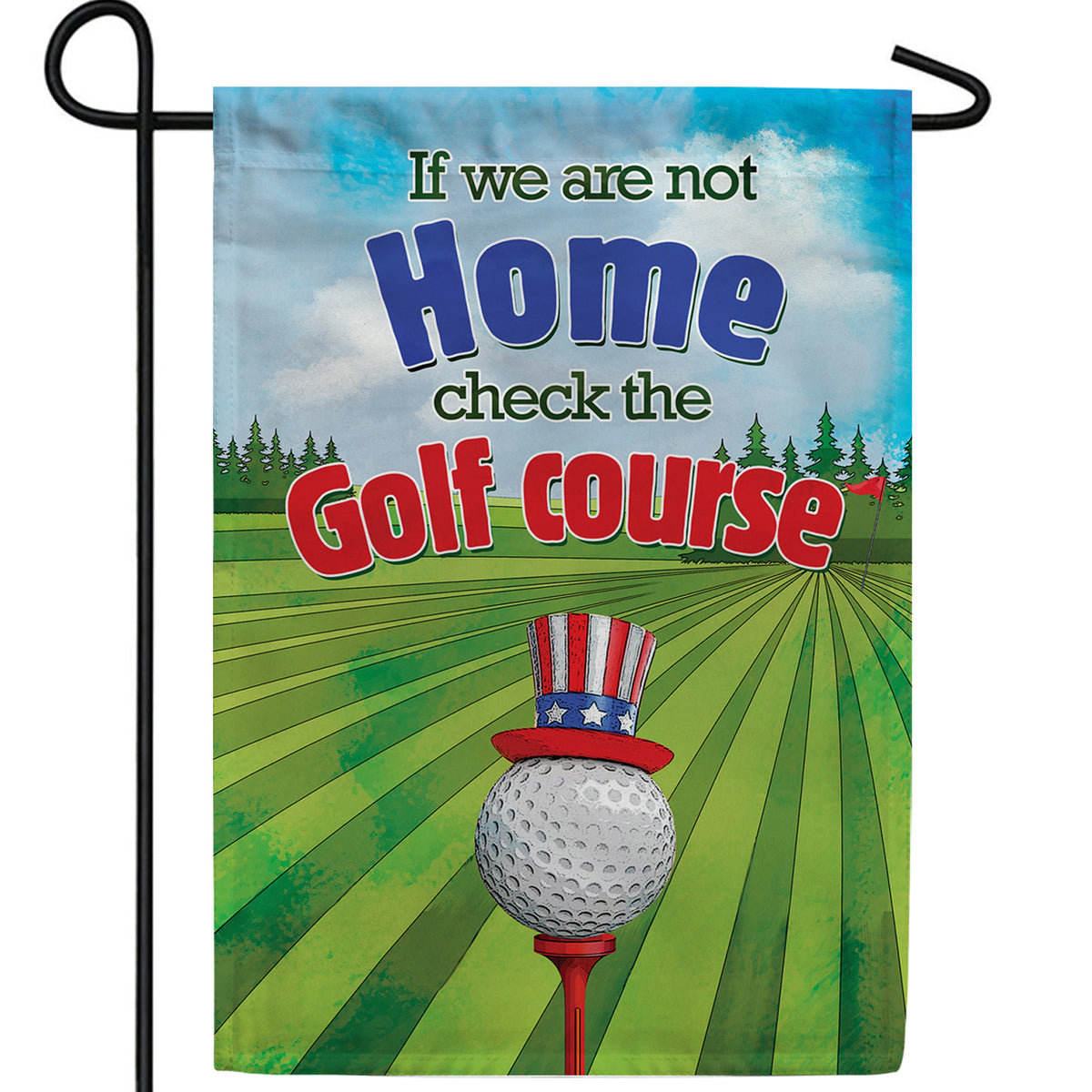 Check The Golf Course Double Sided Garden Flag