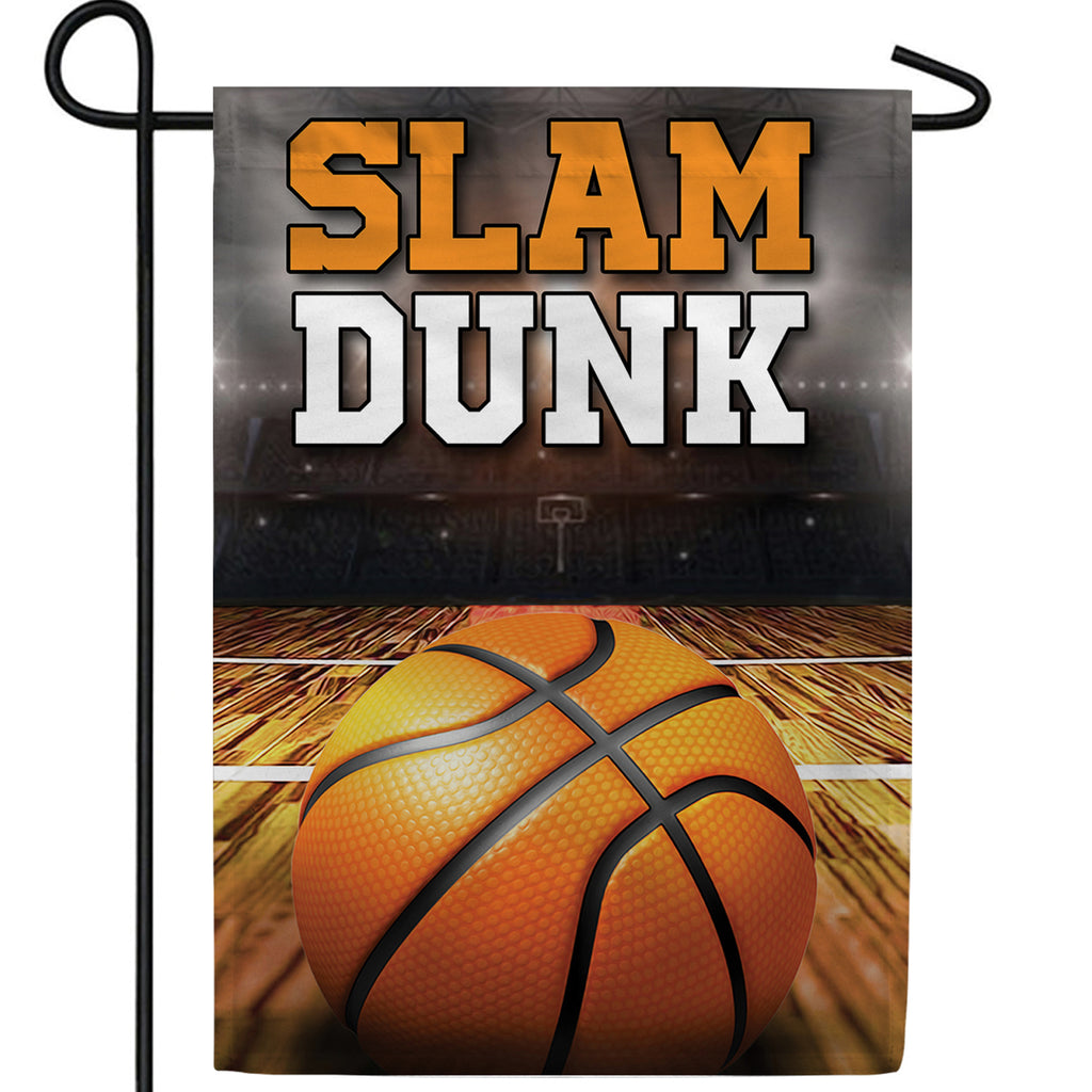 Basketball Slam Dunk Double Sided Garden Flag