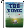 Wake Up To Tee Time Double Sided Garden Flag