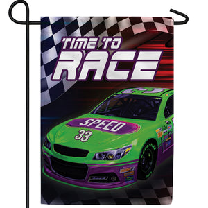 Start Your Engines! Double Sided Garden Flag