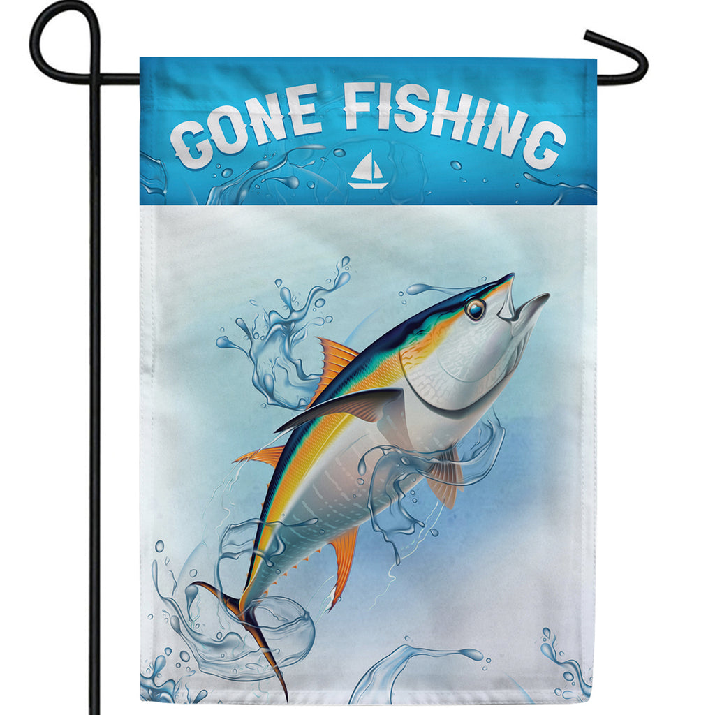 Having Reel Fun Double Sided Garden Flag