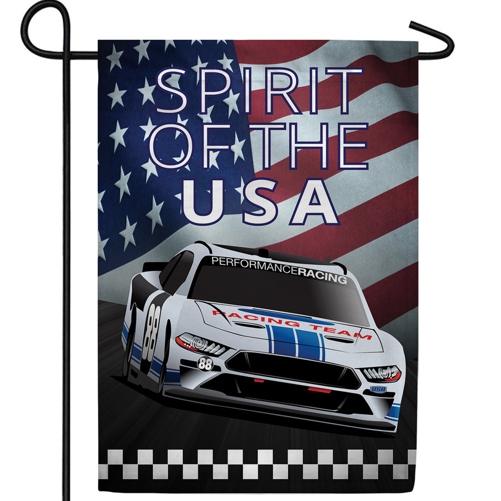 Racing To The Finish Double Sided Garden Flag