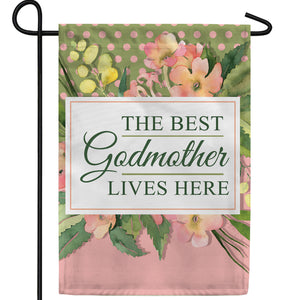 Best Godmother Double Sided Garden Flag
