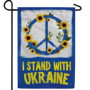 I Stand with Ukraine - Peace Double Sided Garden Flag