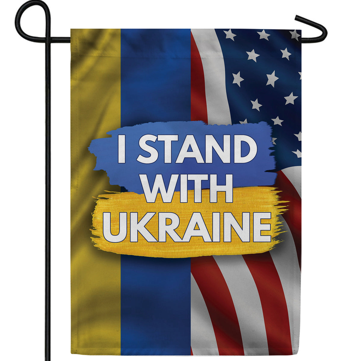 I Stand with Ukraine Double Sided Garden Flag