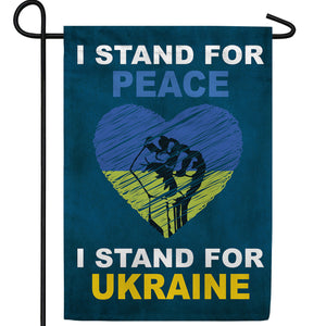 Stand with Ukraine Double Sided Garden Flag