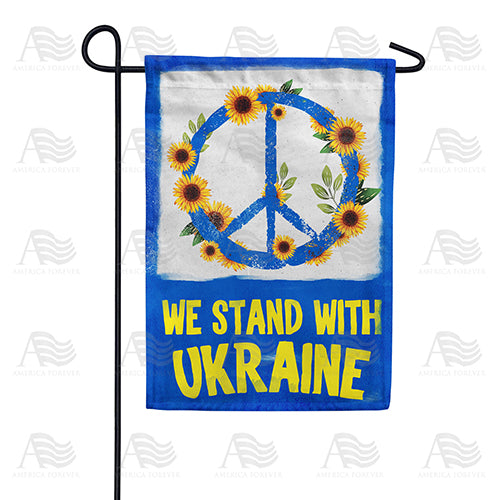 America Forever Garden Flag - We Stand with Ukraine - Peace