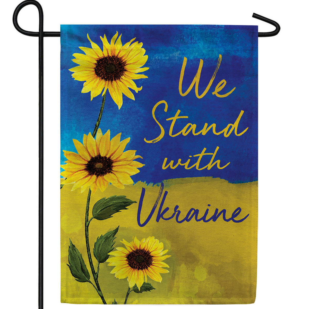 We Stand with Ukraine - Sunflowers Double Sided Garden Flag