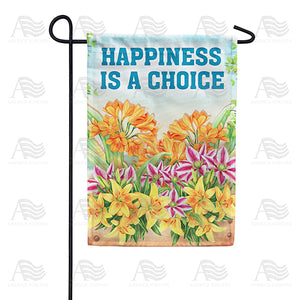 Choose To Be Happy Double Sided Garden Flag