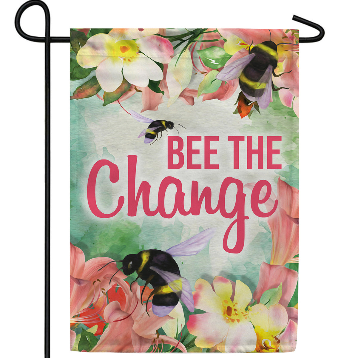 Bee The Change Double Sided Garden Flag