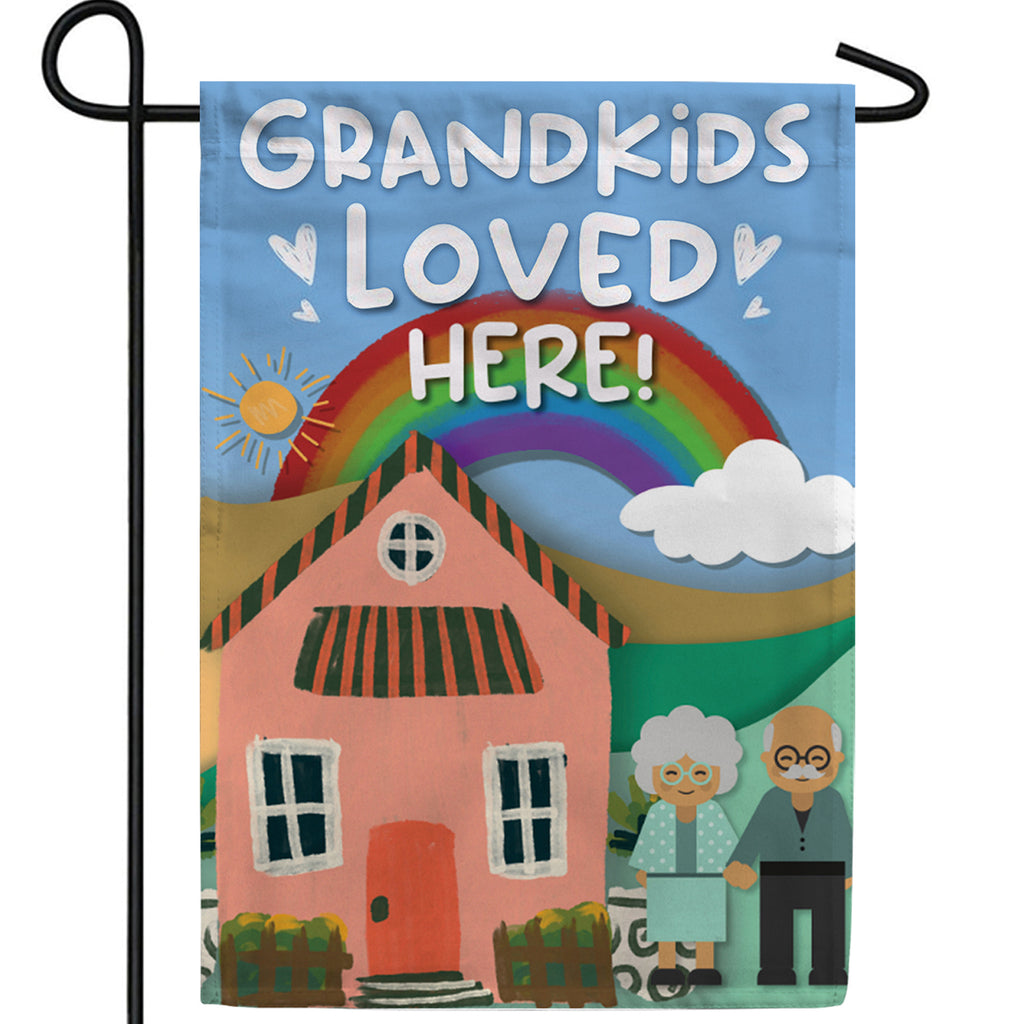 Grandkids Brighten Our Day Double Sided Garden Flag