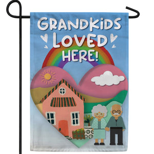 Grandkids Welcomed Here Double Sided Garden Flag