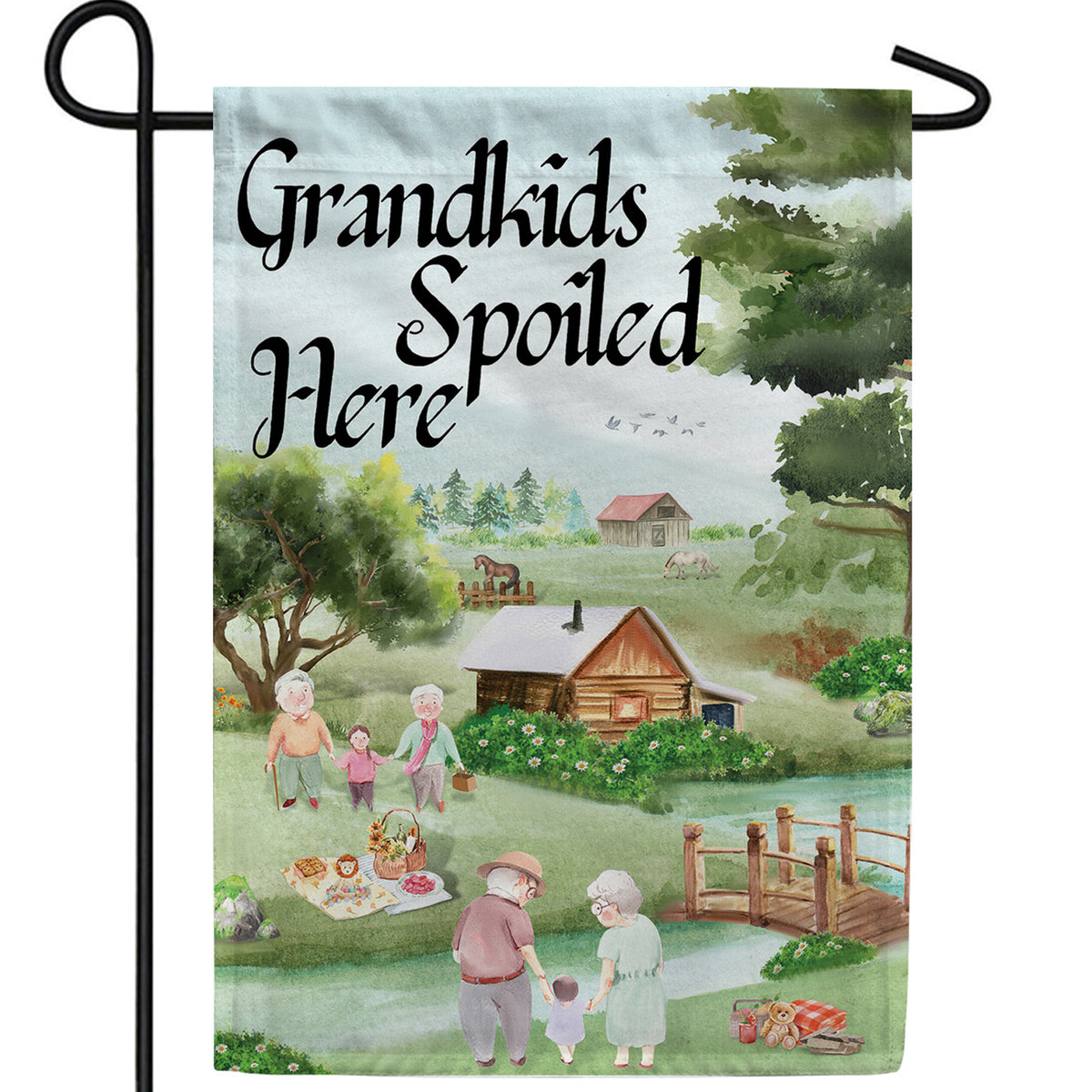 Summer With The Grandkids Double Sided Garden Flag