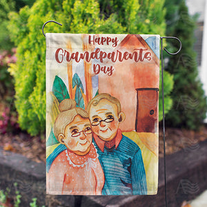 Happy Grandparents Day Double Sided Garden Flag