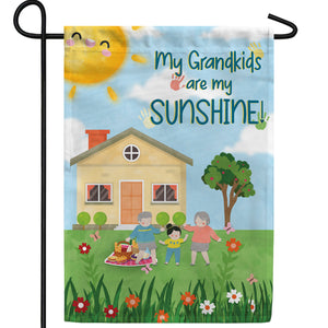 Grandkids Are My Sunshine Double Sided Garden Flag