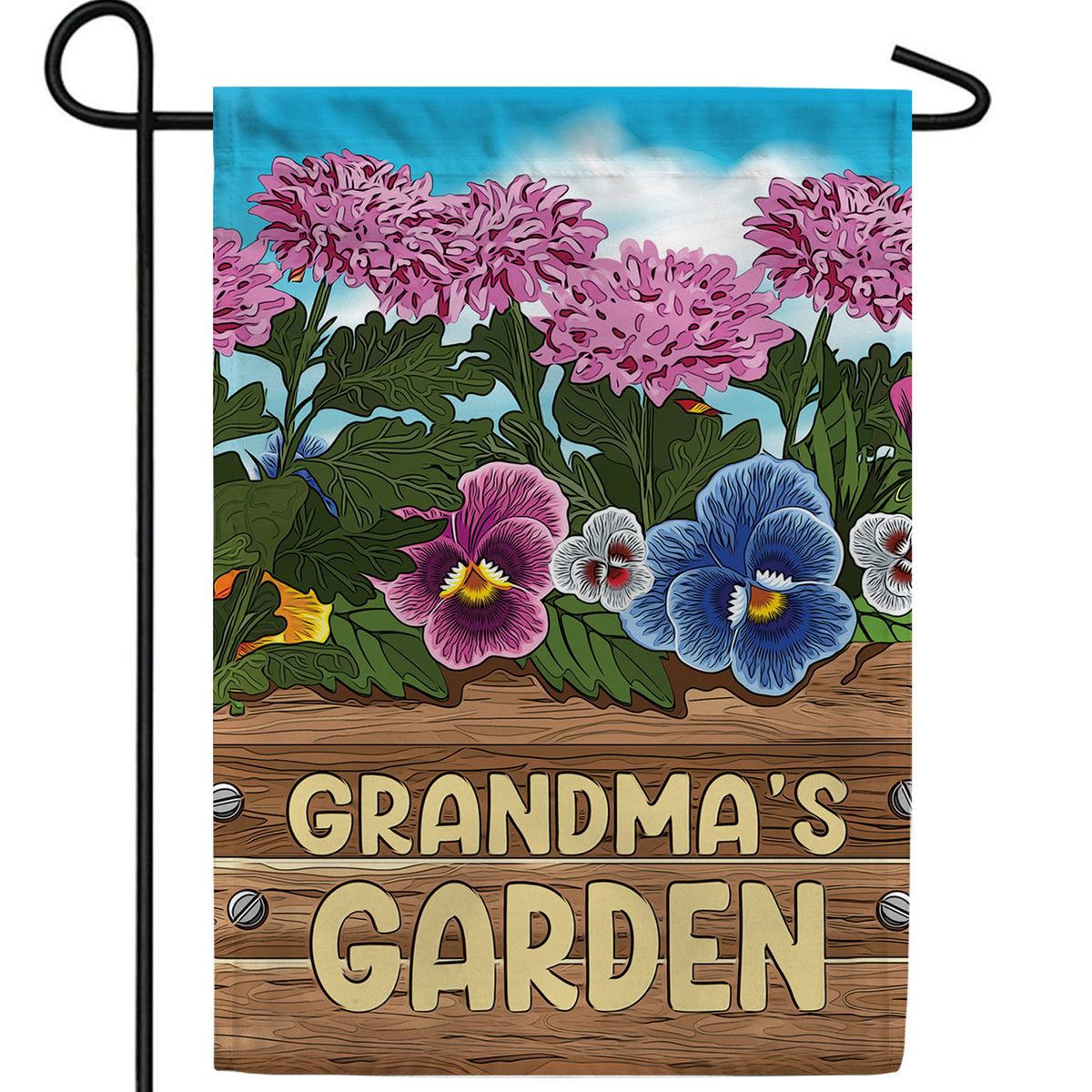 Grandma's Garden Floral Double Sided Garden Flag