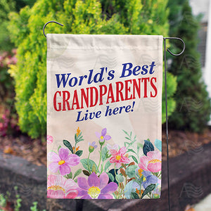 World's Best Grandparents Double Sided Garden Flag