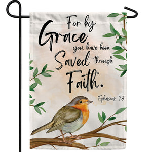 Saved By Faith Double Sided Garden Flag