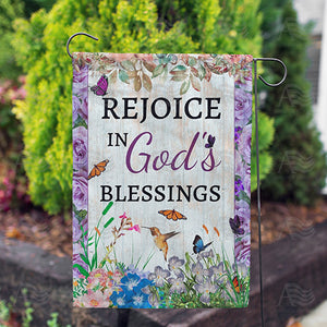 God's Blessings Are Abounding Double Sided Garden Flag