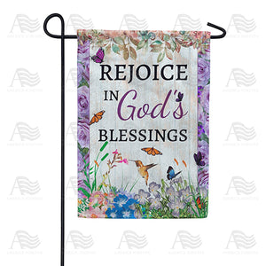 God's Blessings Are Abounding Double Sided Garden Flag