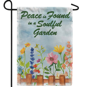 Soulful Garden Floral Double Sided Garden Flag