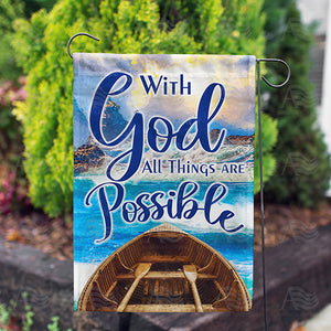 God Makes All Possible Double Sided Garden Flag