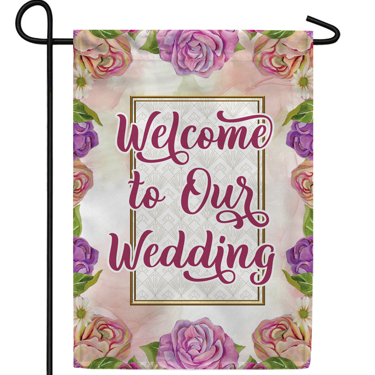 Wedding Welcome Double Sided Garden Flag