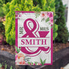 Personalized Mr & Mrs- Mulberry Purple Garden Flag