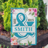 Personalized Mr & Mrs- Cornflower Blue Garden Flag