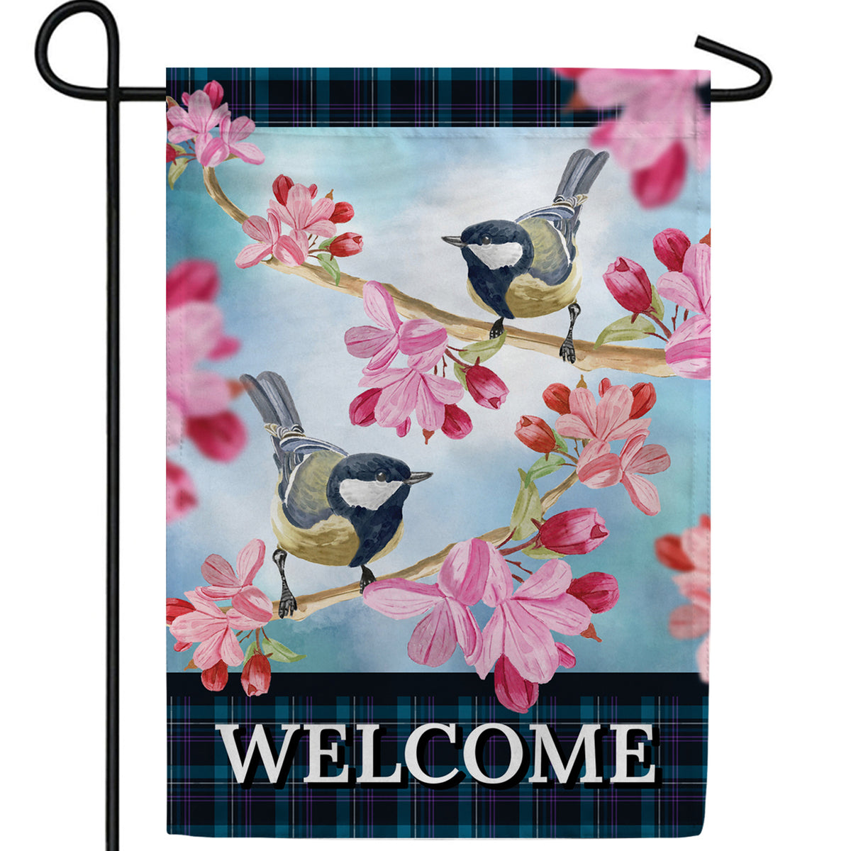 Spring Tweets Welcome Double Sided Garden Flag