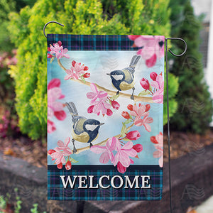 Spring Tweets Welcome Double Sided Garden Flag